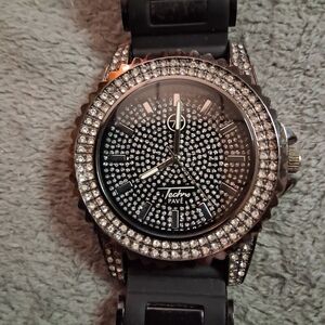 Techno Pavé Black and Silver Men's Watch